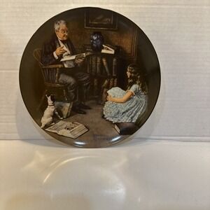 "The Story Teller" by Norman Rockwell, a Knowles Ceramic 1984 Collector Plate